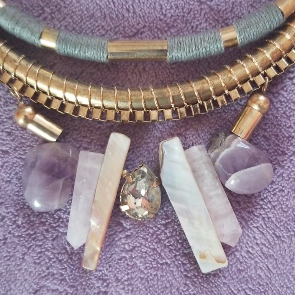 Lavender stone necklace never worn